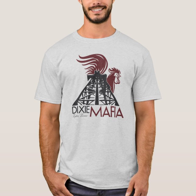 Camiseta T-shirt da herança de Texas da máfia de Dixie (Frente)