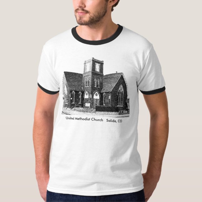 Camiseta T-shirt da igreja metodista unida (Frente)