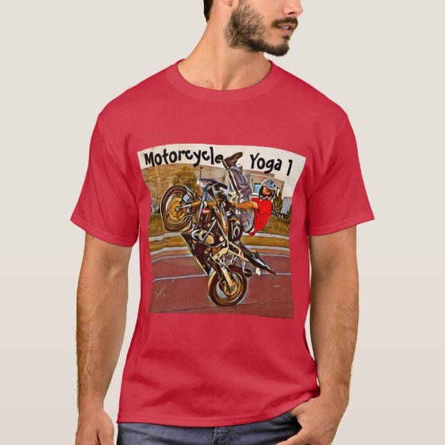 Camiseta T-shirt da ioga da motocicleta (Frente)