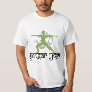 Camiseta T-shirt da ioga de Iyengar da pose do guerreiro