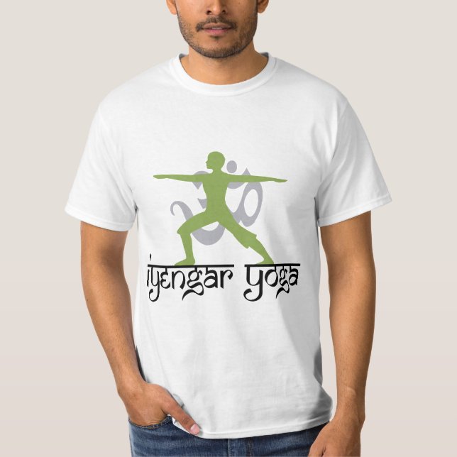 Camiseta T-shirt da ioga de Iyengar da pose do guerreiro (Frente)