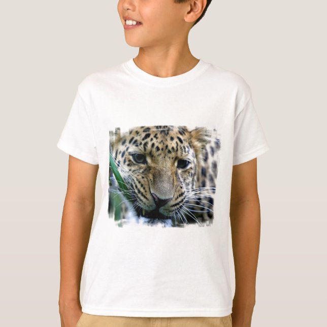 Camiseta T-shirt da juventude do leopardo de Amur (Frente)