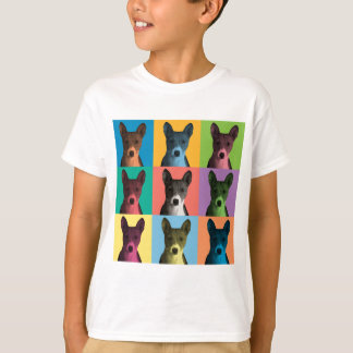 Camiseta T-shirt da juventude do pop art de Basenji