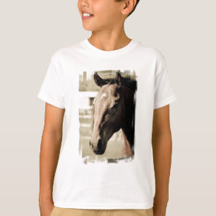 Camiseta T-shirt da juventude do puro-sangue do vintage