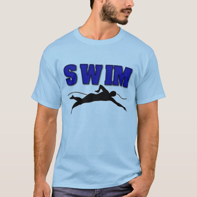 Camiseta T-shirt da Laço-Tintura dos homens dos Swimmers (Frente)