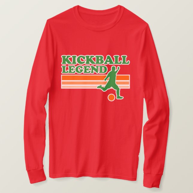 Camiseta T-shirt da legenda de Kickball (Frente do Design)