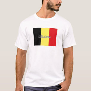 Camiseta T-shirt da lembrança da bandeira de Bélgica
