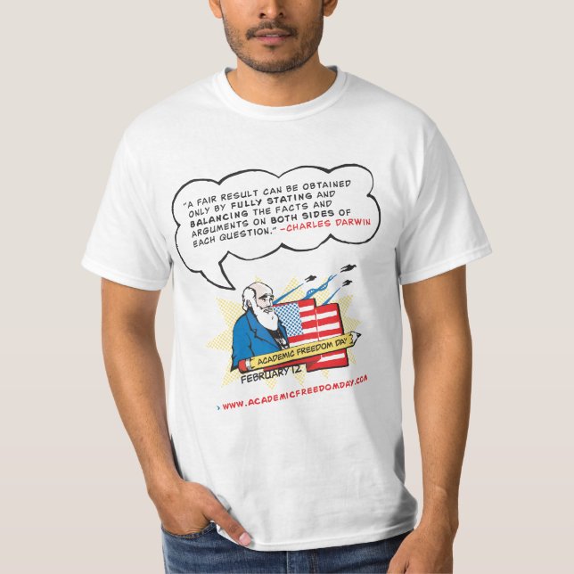 Camiseta T-shirt da liberdade académica dos homens (Frente)