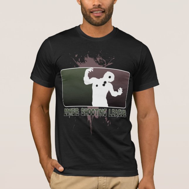 Camiseta T-shirt da liga do tiro do zombi (Frente)