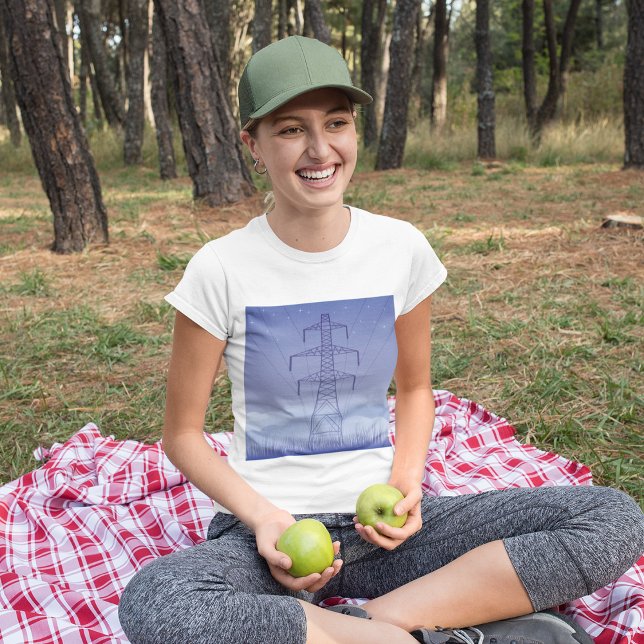 Camiseta T-Shirt da Linha de Energia de Torre (Criador carregado)