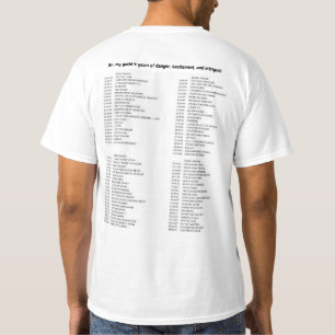 Camiseta T-shirt da Lista Episódio