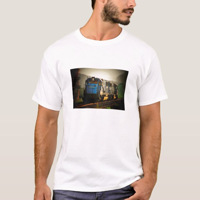 Camiseta T-shirt da locomotiva de Conrail (Frente)