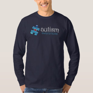 Camiseta T-shirt da Longo-Capa da consciência do autismo