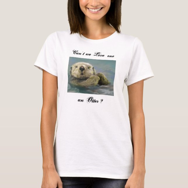 Camiseta T-shirt da lontra de mar (Frente)