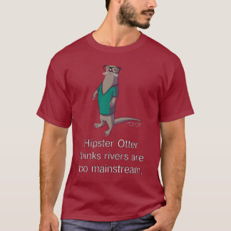 Camiseta T-shirt da lontra do hipster