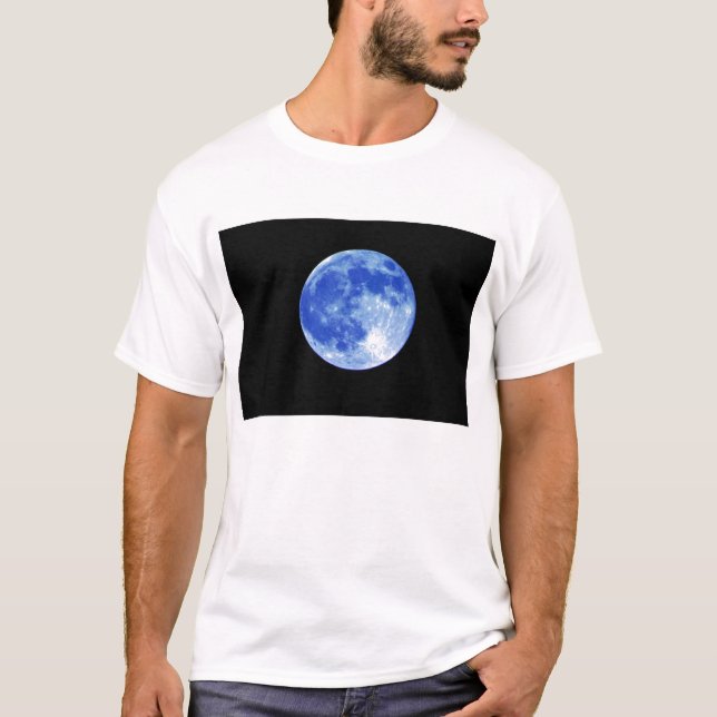 Camiseta T-shirt da lua azul (Frente)