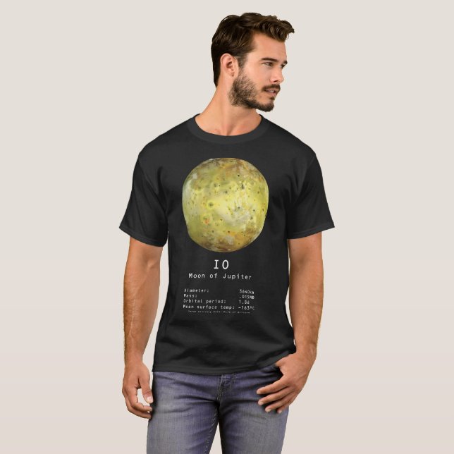 Camiseta T-shirt da lua do Io (Frente Completa)