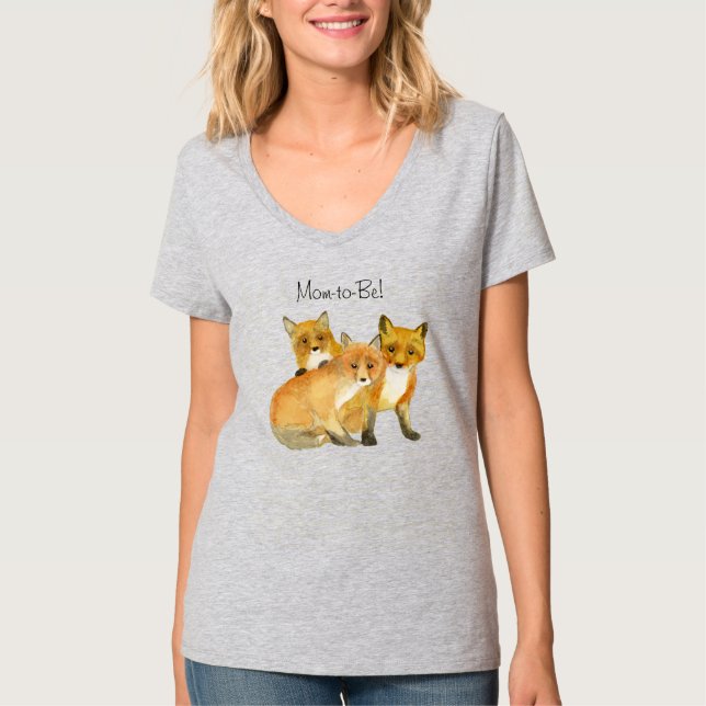 Camiseta T-Shirt da Mãe da Raposa Vermelha (Frente)