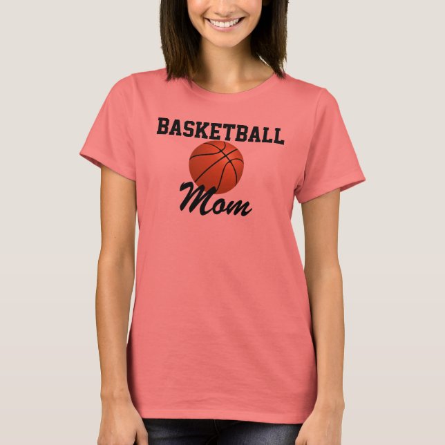 Camiseta T-shirt da mãe de basquete (Frente)