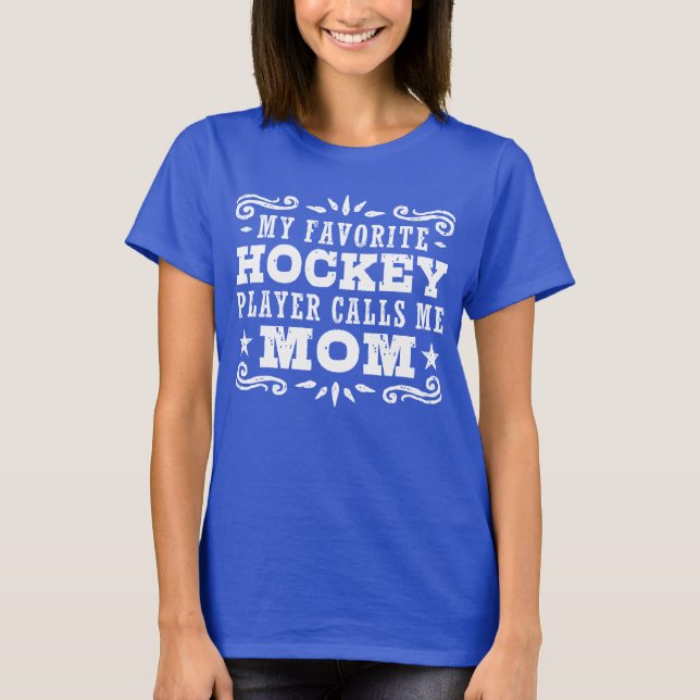 Camiseta T-shirt da mãe de hóquei engraçado (Frente)
