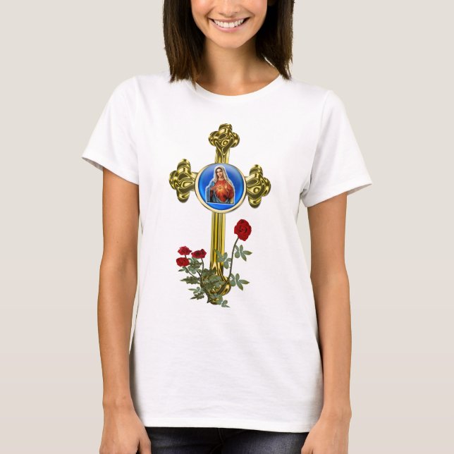 Camiseta t-shirt da mãe Mary (Frente)