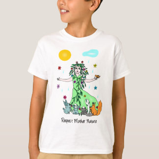 Camiseta T-shirt da mãe Natureza do respeito