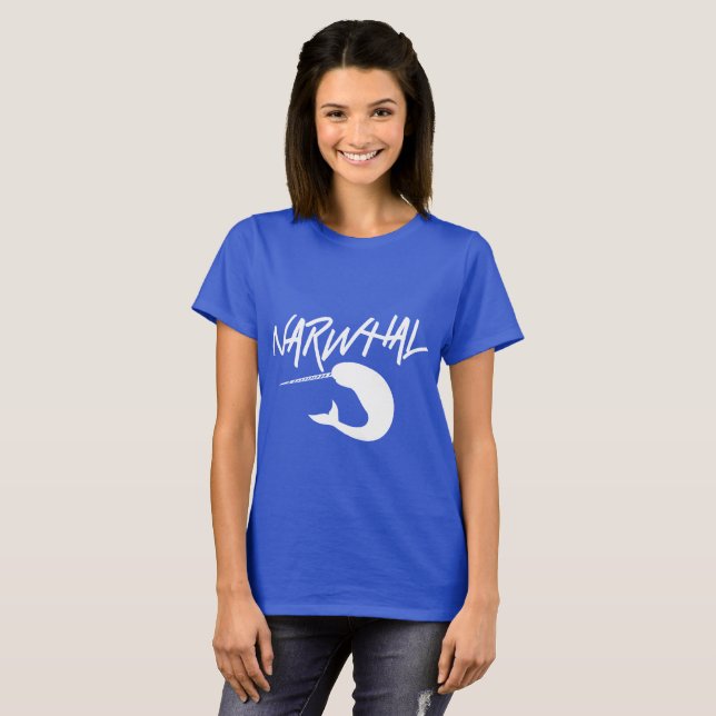 Camiseta T-shirt da mágica de Narwhal (Frente Completa)
