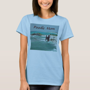 Camiseta T-shirt da mamã da praia da caniche
