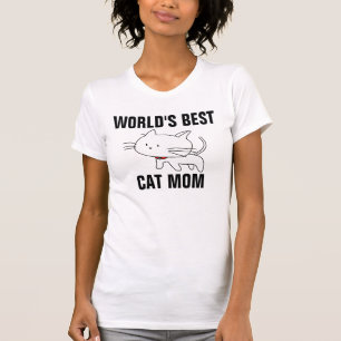 Camiseta T-shirt da MAMÃ do CAT do MUNDO os MELHORES