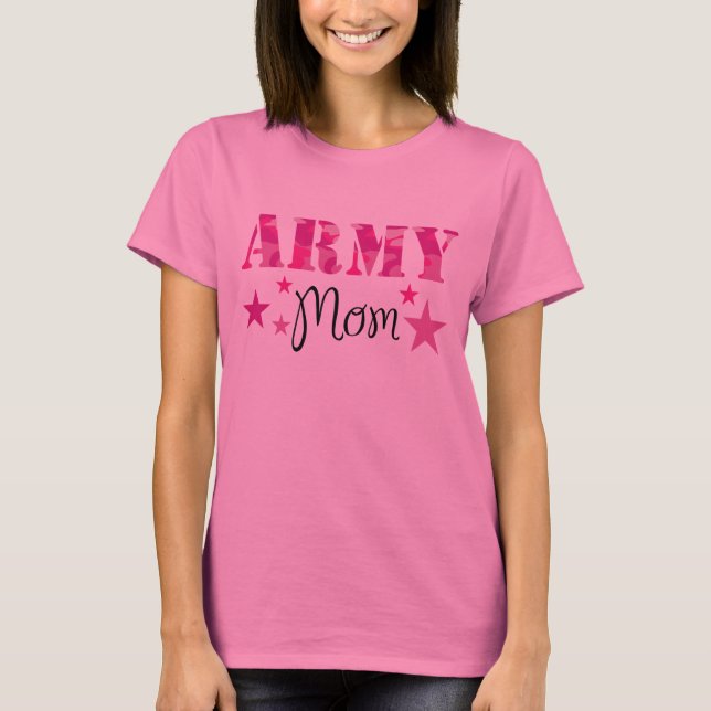 Camiseta T-shirt da mamã do exército (Frente)