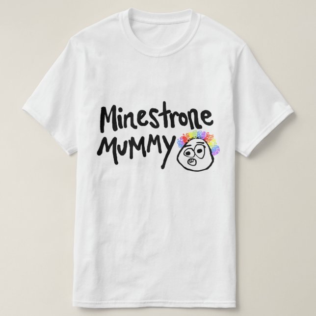 Camiseta T-shirt da mamã do Minestrone (Frente do Design)