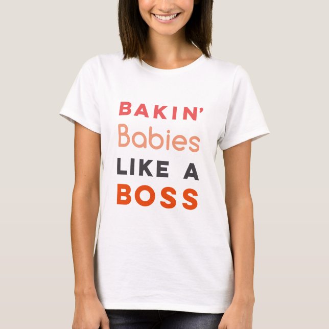 Camiseta T-shirt da mamã dos gêmeos - os bebês de Bakin (Frente)