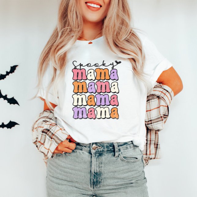 Camiseta T-shirt da Mama Retro Halloween Spooky (Criador carregado)