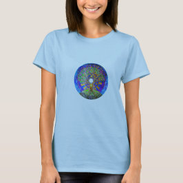 Camiseta T-shirt da mandala da Lua cheia