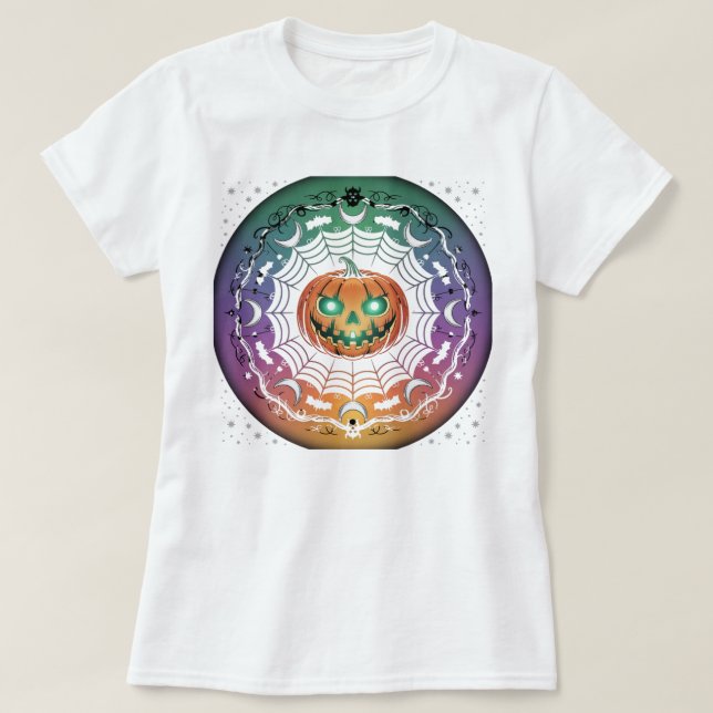 Camiseta t-shirt da mandala do Halloween (Frente do Design)
