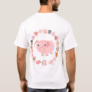 Camiseta T-shirt da mandala do porco (design na parte