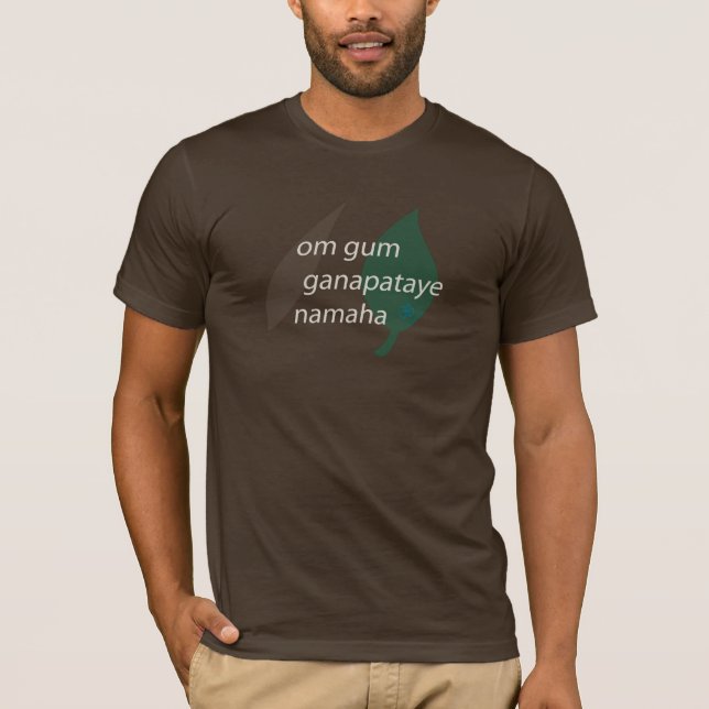 Camiseta T-shirt da mantra de Ganesha da ioga dos homens! (Frente)