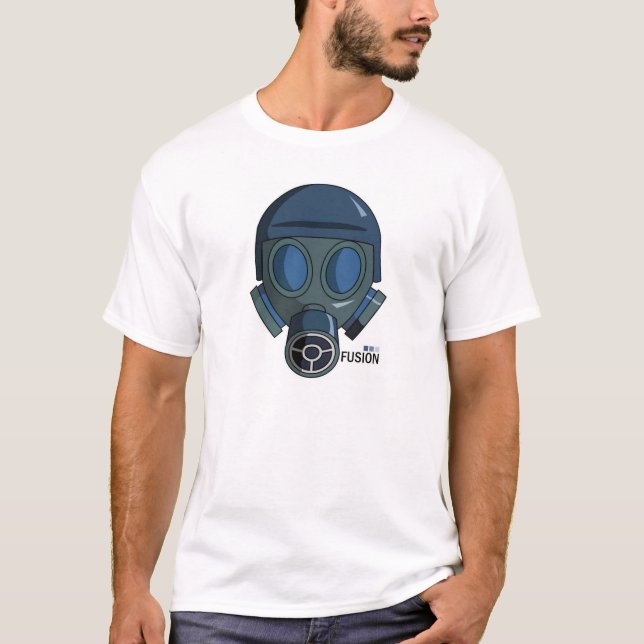 Camiseta T-shirt da máscara de gás da FUSÃO (Frente)