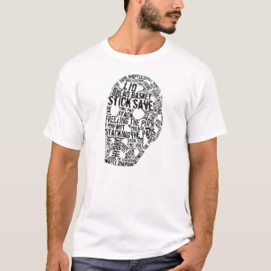 Camiseta T-shirt da máscara do Goalie do hóquei do vintag