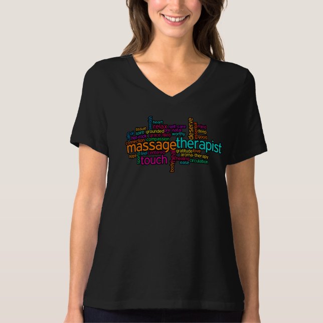 Camiseta T-shirt da massagem: Terapeuta da massagem (Frente)