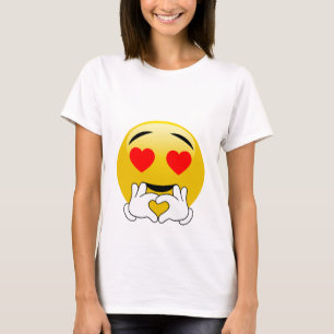 Camiseta T-shirt da maternidade de Emoji do amor da colisão