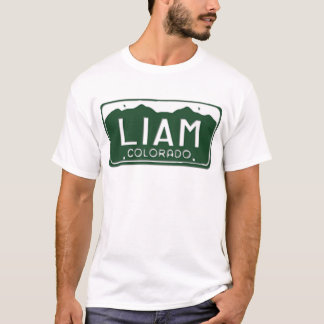 Camiseta T-shirt da matrícula de LIAM Colorado