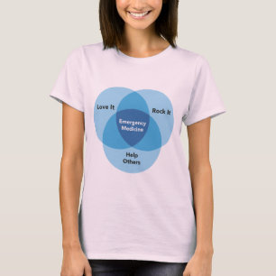 Camiseta T-shirt da medicina da emergência: Diagrama azul