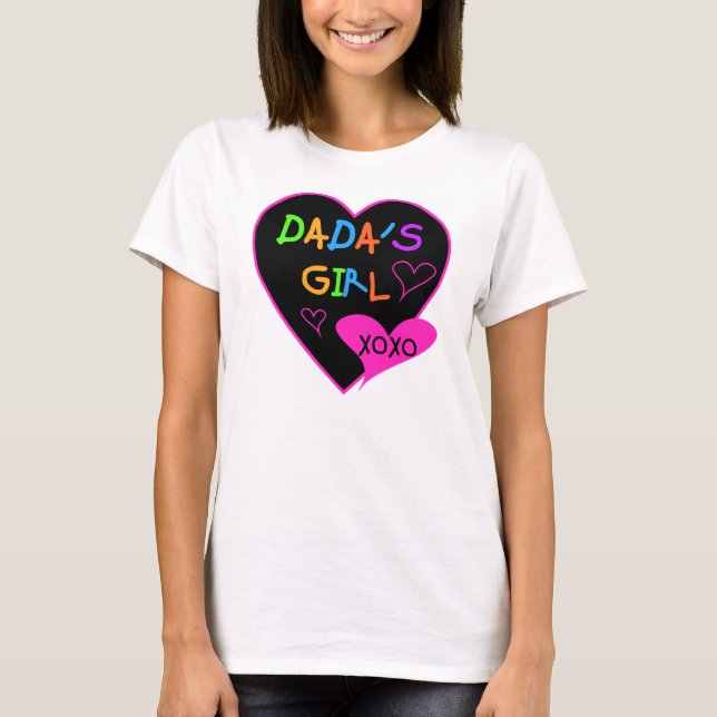 Camiseta T-shirt da menina de Dada, caneca, botão, ímã, (Frente)