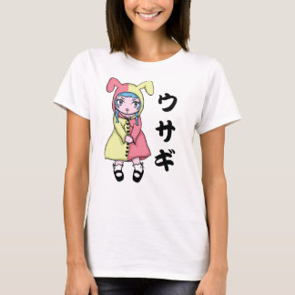 Camiseta T-shirt da menina de Kawaii Usagi