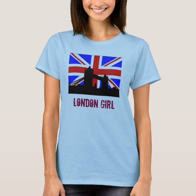 Camiseta T-shirt da menina de Londres (Frente)