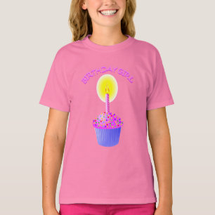 Camiseta T-shirt da menina do aniversário