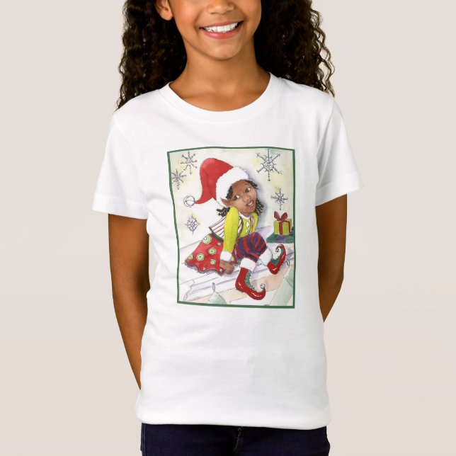 Camiseta T-shirt da menina do duende do duende (Frente)
