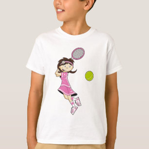 Camiseta T-shirt da menina do tênis