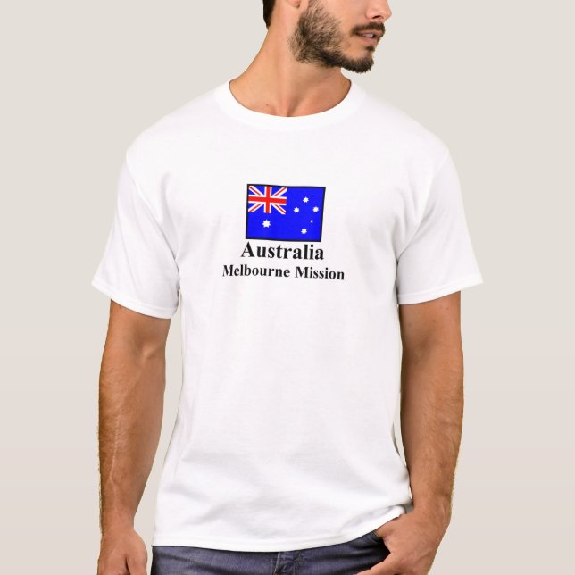 Camiseta T-shirt da missão de Austrália Melbourne (Frente)
